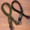 2 Pcs Heavy Duty Neck Paracord Keychain, Durable Braided Lanyard