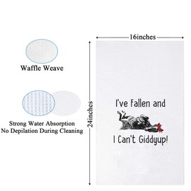 PXTIDY I've Fallen Funny Horse Farm Kitchen Towel Flour Sack Farmhouse Kitchen Decor Kitchen Tea Towel Horse Lovers Dish Towel