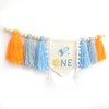 Outer Space High Chair Tassels Banner，Planets Astronaut Rocket 1st Birthday