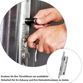 Stainless Steel Tubular Frame Lock, 85 x 30 mm Mortice Lock Metal Door for Garden Door Lock, Backset 25 mm, Distance 85 mm, Left / Right