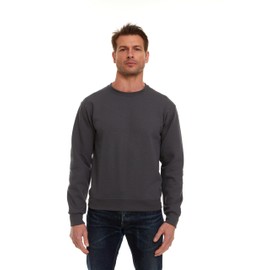 BILLIONHATS 24 Pack Mens Crewneck Sweatshirts in Bulk, Cotton, Wholesale Screenprinting Sweat Shirts For Men, Layer Shirt (Gray, X-Large)