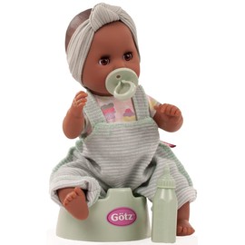 Gotz Sleepy Aquini - 13" Drink & Wet Bath Baby Girl Doll with Potty, Bottle and Pacifier