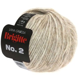 LANA GROSSA Brigitte No. 2 Elegant Net Yarn Structure Made of Alpaca and Cotton, Hand Knitting Yarn Made of 47% Alpaca, 45% Cotton and 8% Virgin Wool, 50 g Wool for Knitting and Crocheting, 140 m Yarn