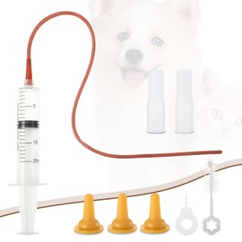 Zubebe 15 Pcs Puppy Whelping Supplies Puppy Feeding Tube Kit Includes Pet Feeding Bottle Nipples Dog Kitten Nursing Syringes Pill Shooter Dispenser 10 ml 15 ml Tool for Kitten Animals
