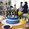Decoración para tartas de clase 2024 con purpurina negra, con