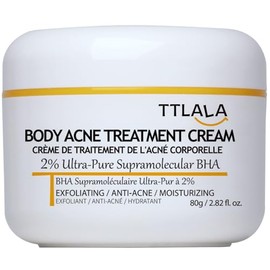 Tratamiento para eliminar el acné en los glúteos, crema humectante con 2% de ácido salicílico, aceite de árbol de té y hamamelis.