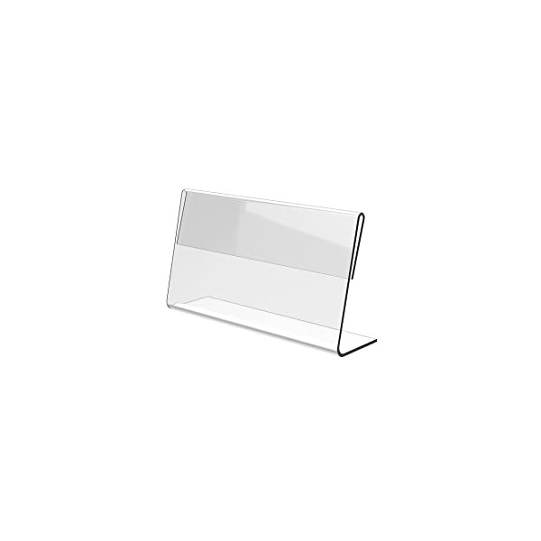Boloyo Acrylic Desk Nameplate Holder, 12PC L-Shaped Sign Stand for