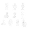 Ciieeo 10Pcs Resin Desktop Portrait Sculptures Miniature Resin Craft Ornaments