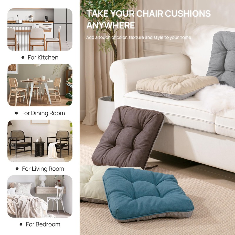 Love's cabin Memory Foam Chair Cushions Set of 4, 19