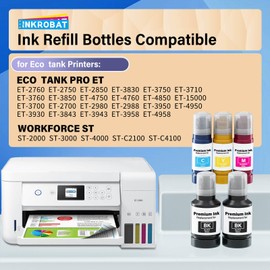 Compatible for T502 Ink Refill Bottles (NotSublimation) for Eco Tank ET-3850 ET-2850 ET-3760 ET-2760 ET-15000 ET-4850 ET-4760 ET-3830 ET-2980 ET-4750 ET-3950 ET-4950 ET3850 4850 3850 Printer (5-Pack)
