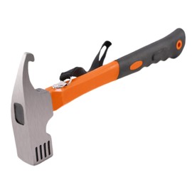 Camping Hammer Camping Mallet Tent Peg Puller, 12" high Carbon Steel Tent Hammer, Multifunction Outdoor Tent Stake Peg Mallet, Camping Hammer Heavy Duty, With Holding Stra (Orange)