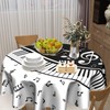 Music Round Tablecloth 60 Inch - Classic Piano Table Cloth