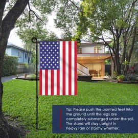 YEAHOME YEAHOME Garden Flag Stand Holder, Metal Premium Yard Flag Holder Weather-Proof, Powder-Coated Flagpole, Christmas Garden Flag, Outdoor Garden Decor Decoration