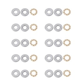 Miniature Bearings, 10 Pieces Thrust Ball Bearings, Thrust Needle Bearings, One Direction Ball Bearings, Flat Steel, Deep Groove Ball Bearing, Default