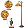 Blivuself Tiffany Floor Lamp Yellow Sunflower Stained Glass Gooseneck Reading