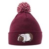 Purple Print House Guinea Pig Hat - Bobble Beanie Hat