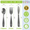 15 Piece Stainless Steel Kids Silverware Set - Child and