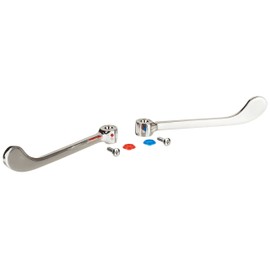 Elkay Metal Faucet Handle with Square Mounting Hole, 2"-6" Length, Silver, 6" Wristblade Handle