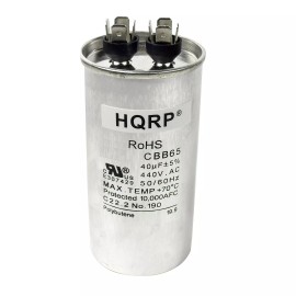 HQRP 40uF 370-440V Run Capacitor AC Electric Motor Start HVAC Blower Compress...