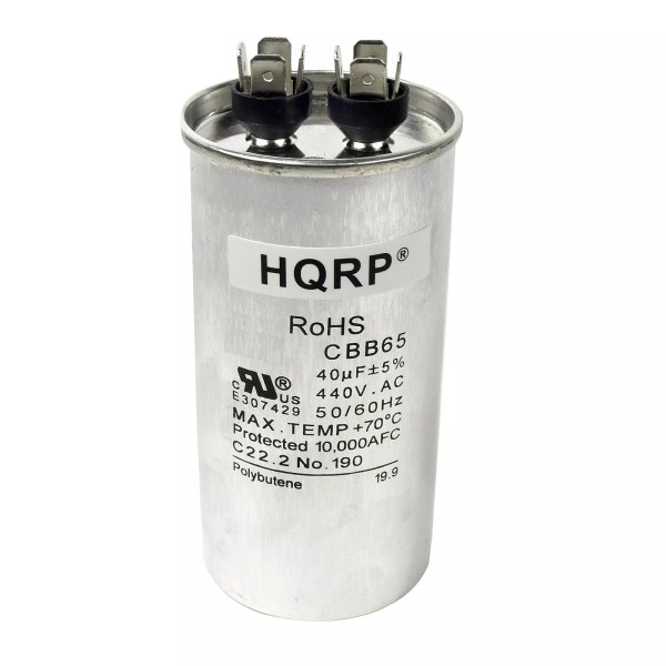 HQRP 40uF 370-440V Run Capacitor AC Electric Motor Start HVAC