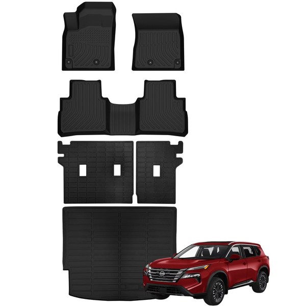 Marretoo for Nissan Rogue 2021-2024 Floor Mats & Cargo Liner