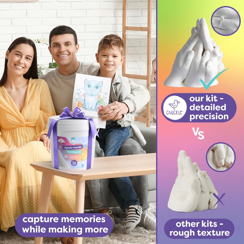 chuckle XL Family Hand Casting Kit - Extra Large 3D