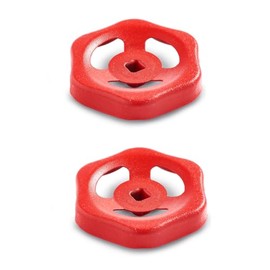 Ganter Normelemente, GN 227.6-ST-80-V8-RT Sheet Metal Hand Wheel, Valve Handle, Valve Handle, Shut-Off Valve, Diameter 80 mm, Square V8, Pack of 2