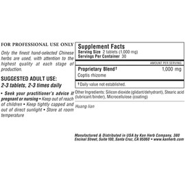 Kan Herbs Traditionals Copticlear 60 Tablets