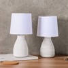 BRUBAKER Table Lamp Bedside Lamp 28 cm White Ceramic Lamp