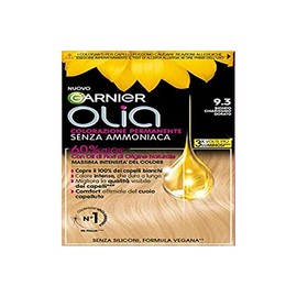 Garnier Olia Hair Dye, Permanent Colouring without Ammonia, Flower Oils of Natural Origin, Vegan Formula, Very Light Golden Blonde