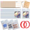 202pcs Press on Nail Packaging Bag, 100pcs Empty Holographic Nail