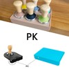2Pcs Tamping Mat Silicone Coffee Pad with Beech Handle Tamper