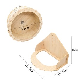 Belvanr Hamster Wheel Hamster Wooden Running Wheel Small Animal Toy Balance Wheel Hamster Small Animal Exercise Wheel Pets Wooden Exercise Wheel Hamster Wheel Exercise Wheel for Hamsters, 21 cm