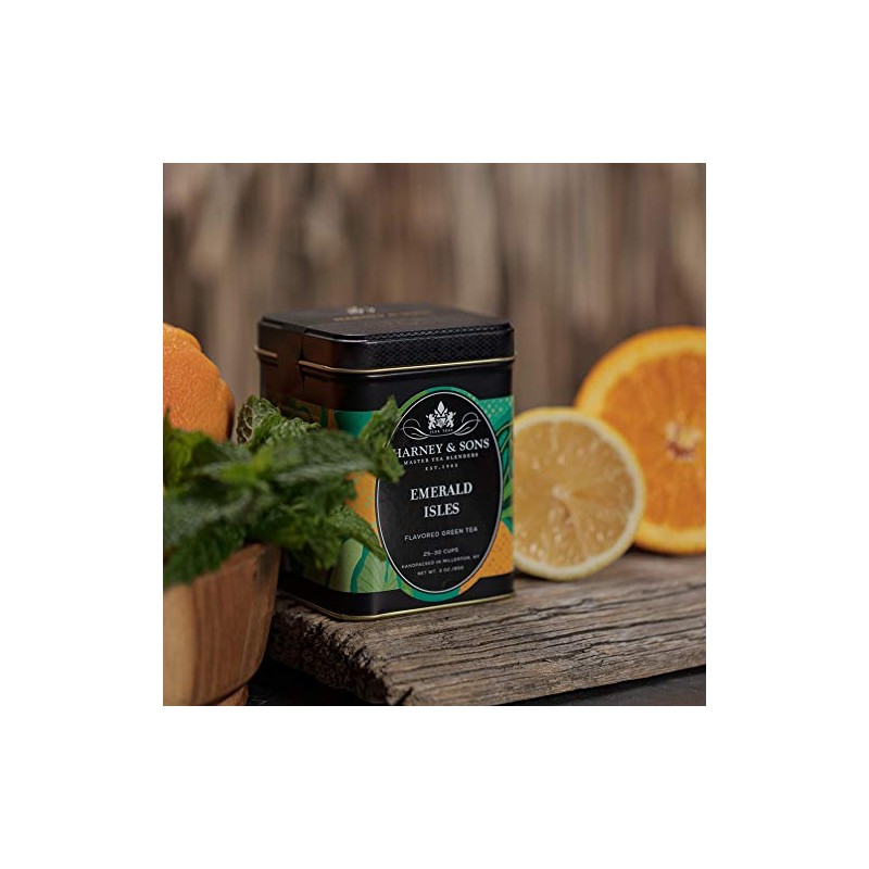 Harney & Sons Emerald Isles Green Tea, Assam, 3 Ounce