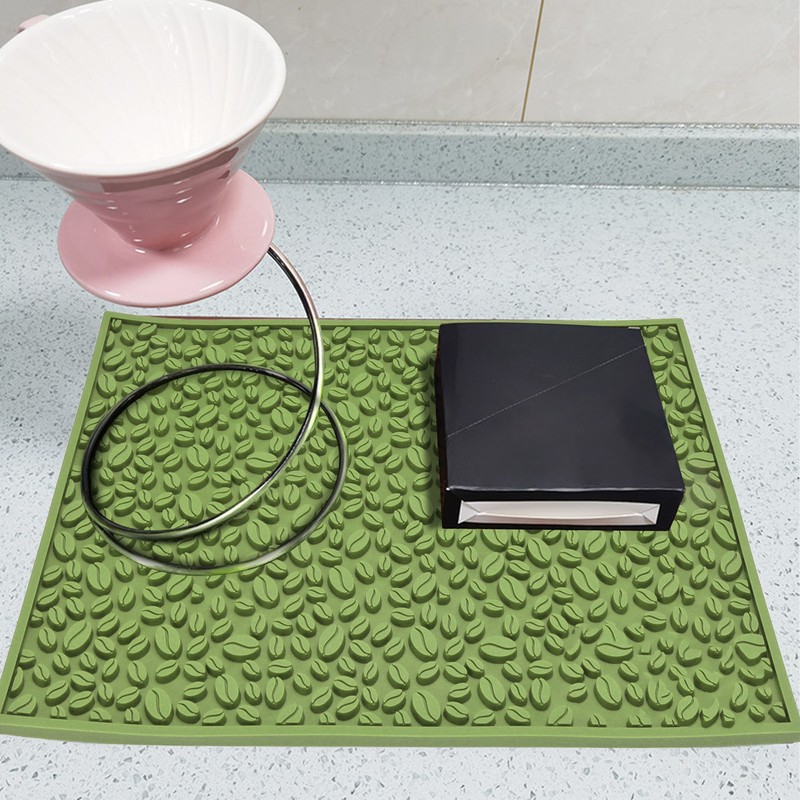Non Slip Cup Mat Coffee Bean Design Desktop Bar Counter