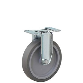 5" Caster Replacement for Rubbermaid Part 4501-L1: Rigid with Thermoplastic Rubber Wheel and 2-3/8x3-5/8" Mounting Plate