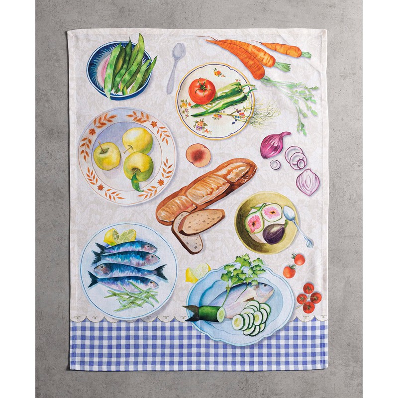 Maison d' Hermine Tea Towel, 100% Cotton Set of 3,