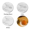 6Pcs Drink Coasters with Holder, Round Marble Style Ceramic Drink