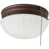 6720200 Two-Light Flush-Mount Indoor Ceiling Fixture with Pull Chain, Sienna