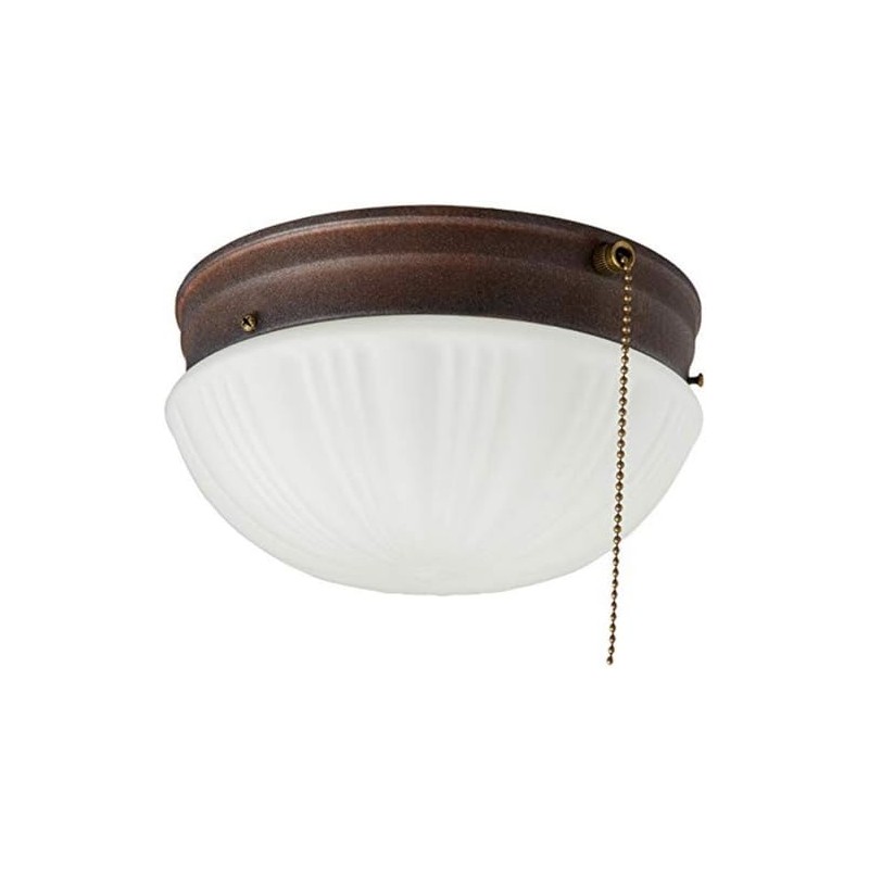 6720200 Two-Light Flush-Mount Indoor Ceiling Fixture with Pull Chain, Sienna