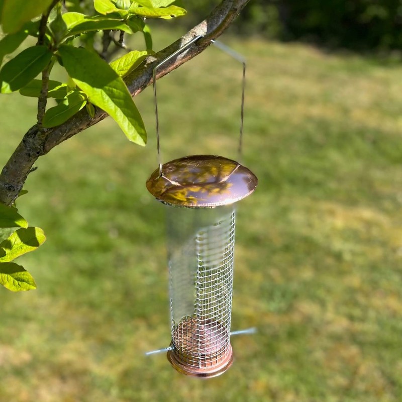 Copper Style Hanging Wild Bird Nut Feeder
