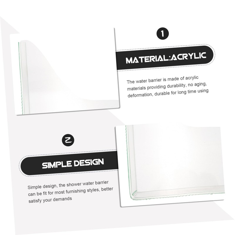 LABRIMP Bath Tub Splash Guard for Walk-in Shower 2 Pack
