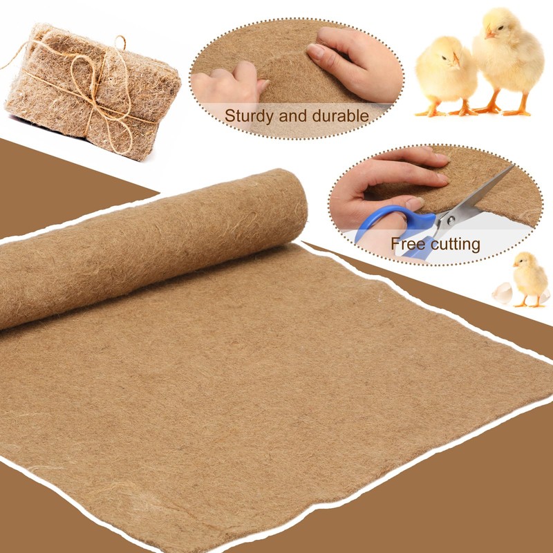 SmoothNovelty 8 Pack Jute Chicken Nesting Pads for Red Barn