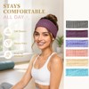 6 Pcs Striped Headbands for Women, Wide Non Slip Cloth