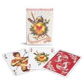 Russian Style Playing Cards Deck (Red)