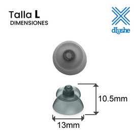 10 Pack Power Dome Dome for Hearing Aids with Phonak, Unitron and Hansaton Receivers. Large Tulips 13mm in diameter.
