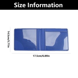 Blue Disability Badge Holder Wallet for Car, Disabled Badge Holder for Car, for Vehicle Documents and Cards(Dark Blue)