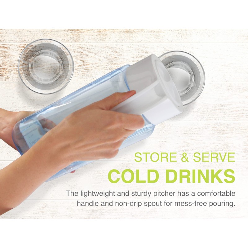 Arrow Home Products 1 Gallon Plastic Pitcher with Lid -