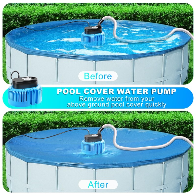 DeeprBetter Above Ground Pool Cover Pump, Submersible Water|Sump Pump for