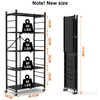 Himix Storage Shelves with 20 Hooks, 5-Tier Collapsible Organization Storage